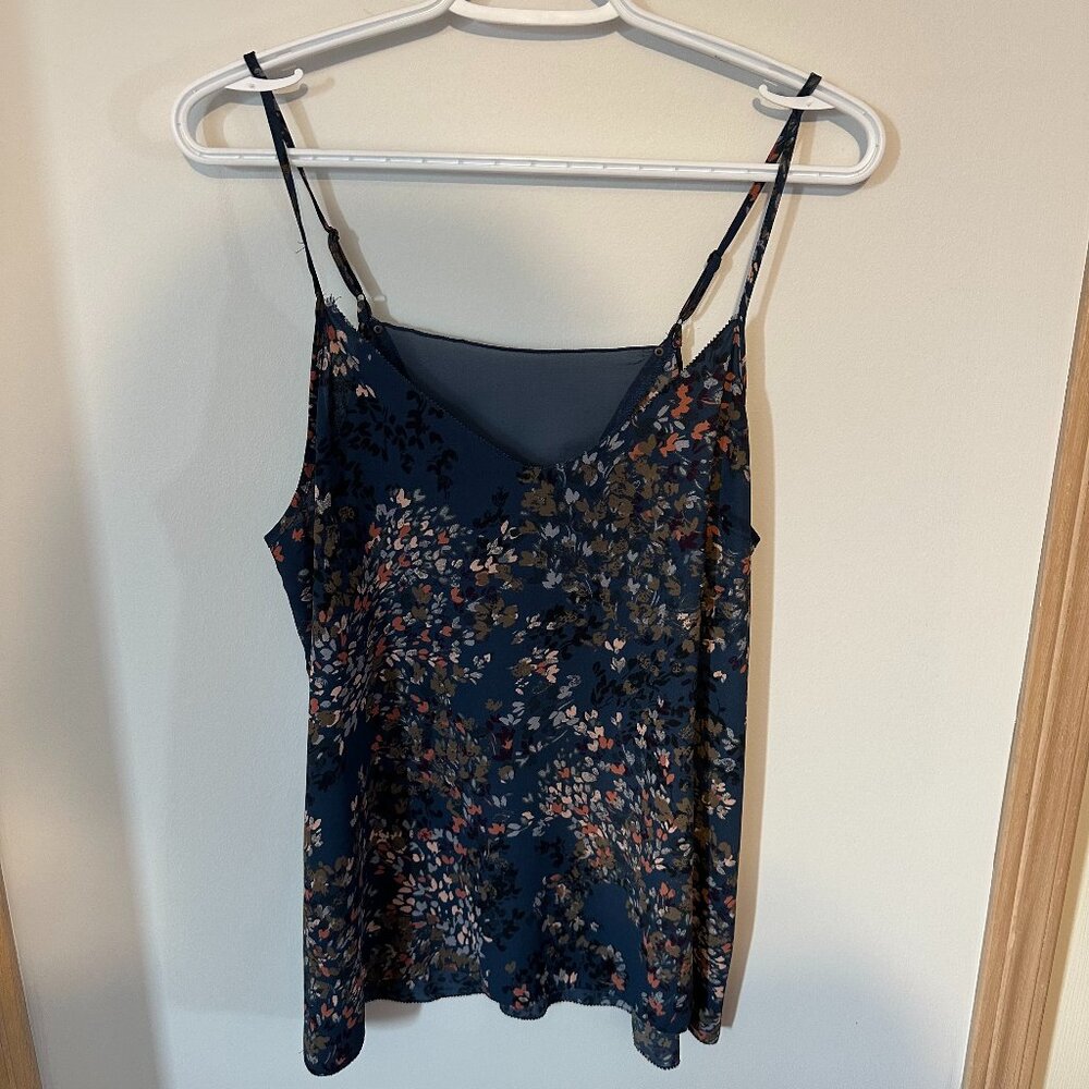 Floral blue tank top